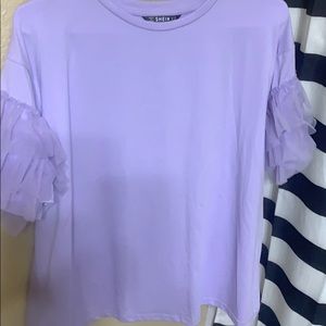 Purple maternity shirt